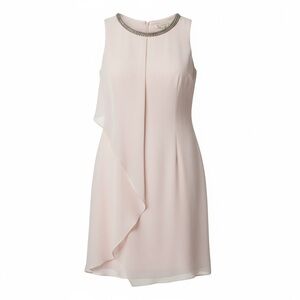 Dressbarn Blush Pink Rhinestone Neckline Dress — NWT — Size 6